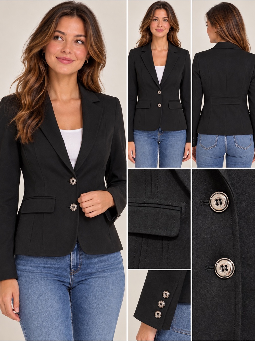 7th Avenue Design Studio New York & Company Black Blazer Size 2